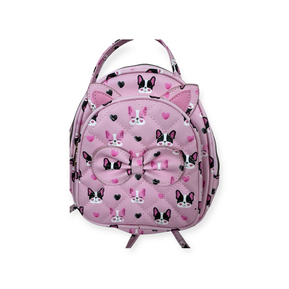 🔥 Host Pick 🔥 Underonesky pink mini backpack with french bulldogs
